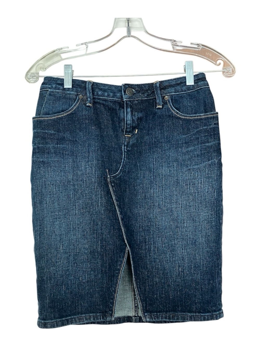 Banana Republic Dark Blue Denim Pencil Skirt 28” waist